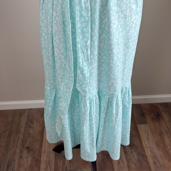 J. Crew Factory Printed knit tie-waist midi dress ditsy floral tiered size xl - Picture 4 of 13